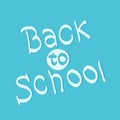 Back to school hand-drawn lettering text Royalty Free Stock Photo