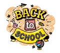 Back to school hand drawn style label