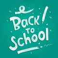 Back to school - hand lettering composition vector Royalty Free Stock Photo