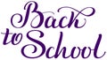 Back to school handwritten ornate calligraphy lettering type text