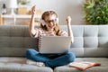 Girl doing homework or online education Royalty Free Stock Photo