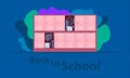 Back to school. the hero locker. the helper your chilren`s load. time to funny happy with friends. vector illustration eps10