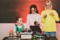 Back to school and home schooling. It was a little chemistry experiment. My chemistry experiment. Royalty Free Stock Photo