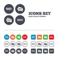 Back to school icons. Studies after the holidays Royalty Free Stock Photo