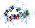 Colorful Back to school label isolated Royalty Free Stock Photo