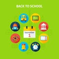 Back to School Infographic Concept Royalty Free Stock Photo