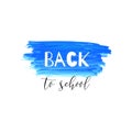 Back to school ink watercolor navy blue splash Royalty Free Stock Photo