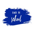 Back to school ink watercolor navy blue splash Royalty Free Stock Photo