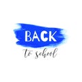 Back to school ink watercolor navy blue splash Royalty Free Stock Photo