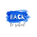 Back to school ink watercolor navy blue splash Royalty Free Stock Photo
