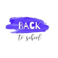 Back to school ink watercolor navy blue splash Royalty Free Stock Photo