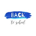 Back to school ink watercolor navy blue splash Royalty Free Stock Photo