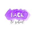 Back to school ink watercolor navy blue splash Royalty Free Stock Photo