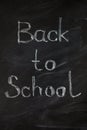 Back to School - the inscription on the chalkboard, concept of education and training, copy space Royalty Free Stock Photo