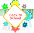 Back to school invitation card with flowers, education Royalty Free Stock Photo