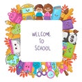 Back to School Kawaii Royalty Free Stock Photo