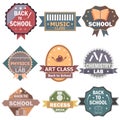 Back to School label tag sticker for Advertisement Royalty Free Stock Photo