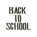 Back to school label on white background Royalty Free Stock Photo