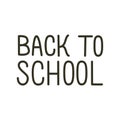 Back to school label on white background Royalty Free Stock Photo