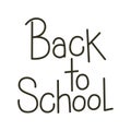 Back to school label on white background Royalty Free Stock Photo
