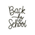 Back to school label on white background Royalty Free Stock Photo