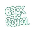 Back to school lettering text. Hand drawn trendy old school graffiti style quote. Return to class concept. Motivation Royalty Free Stock Photo
