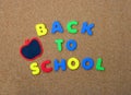 Back To School letters with Chalkboard Apple