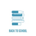 Back to School Line Art Accessories Icons