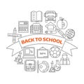 Back To School Linear Icons