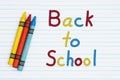 Back to School message Royalty Free Stock Photo