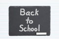 Back to School message on a weathered old chalkboard