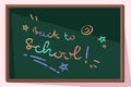 Back to School Message Written on Blackboard