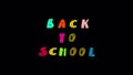 Back to school motion text creative design for back to school. Colorful animated back to school text design element