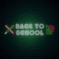 Back to School neon signboard.