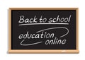 Back to school online education text Royalty Free Stock Photo