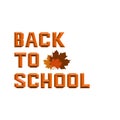 Back to school - orange inscription