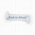 Back to School paper festive Ribbon