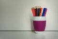 Back to school- pencil holder with colorful pens