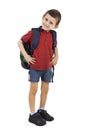 Back to school - Portrait of school boy child with school bag