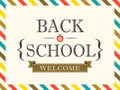 Back to School postcard background template