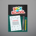 Back to school poster design template Royalty Free Stock Photo