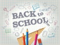 Back to school poster with doodles