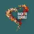 Back to School poster with frame flowers Royalty Free Stock Photo