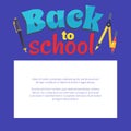 Back to School Poster with Place for Text in Frame Royalty Free Stock Photo