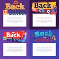 Back to School Poster with Place for Text in Frame Royalty Free Stock Photo
