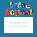 Back to School Poster with Place for Text in Frame Royalty Free Stock Photo