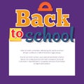 Back to School Poster with Place for Text in Frame Royalty Free Stock Photo