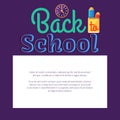 Back to School Poster with Place for Text in Frame Royalty Free Stock Photo