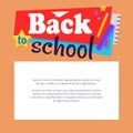 Back to School Poster with Place for Text in Frame Royalty Free Stock Photo