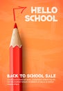 Back to school poster. Vector illustration for banners invitation poster and website Royalty Free Stock Photo